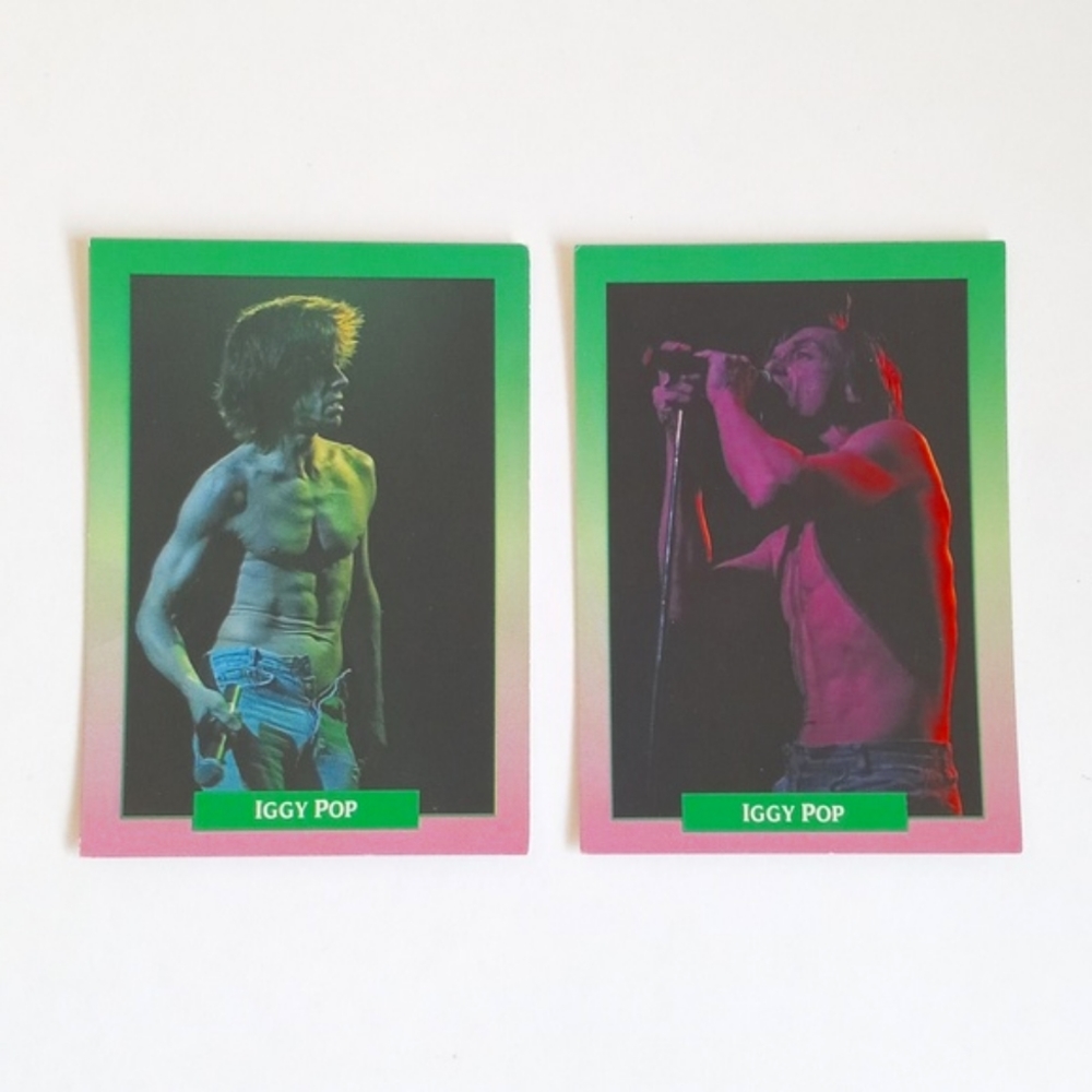 Rare 1991 Iggy Pop Trading/ Collectors Rock Cards Set of 2